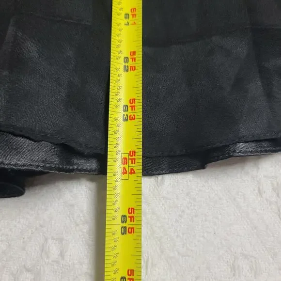 Mac Duggal 68113 black plunge faux ostrich feather A-line gown Size 4 Formal - Picture 10 of 15